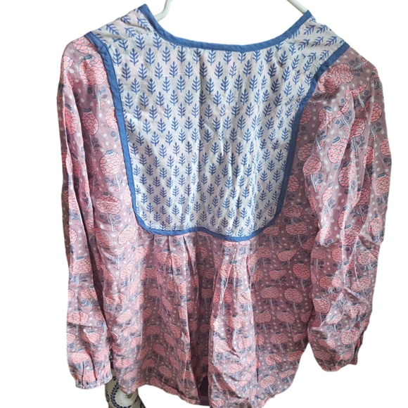 SZ Blockprints colorful printed top with beautiful tassels - Picture 4 of 5